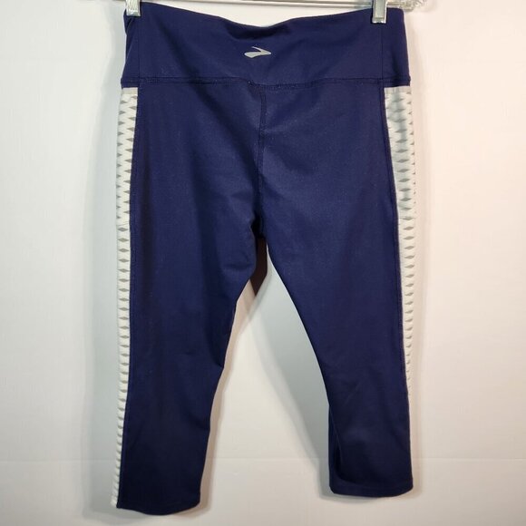 Women's Blue Brooks Capri Leggings. Size Large - Picture 1 of 9
